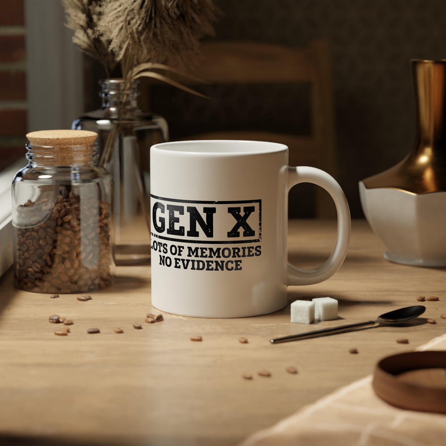 Gen X Jumbo 20 OZ Mug – Lots of Memories, No Evidence Retro Stamp