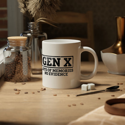 Gen X Jumbo 20 OZ Mug – Lots of Memories, No Evidence Retro Stamp