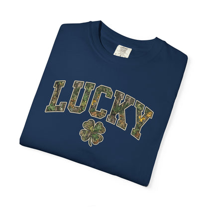 Lucky Shamrock T-Shirt — Camo Print St. Patrick's Day Tee