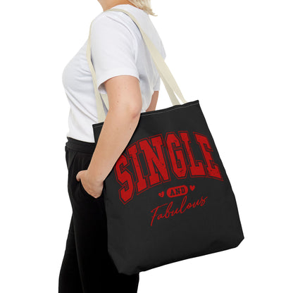 Single and Fabulous Black Canvas Tote 3 Sizes