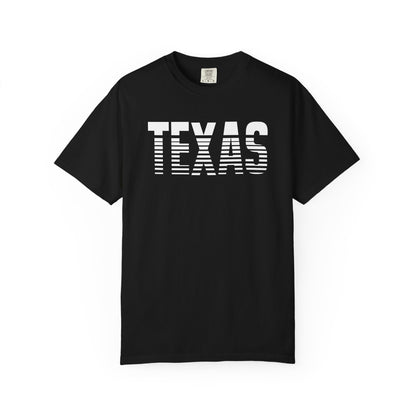 Texas Graphic T-Shirt – Retro Striped TEXAS Design, State Pride Tee