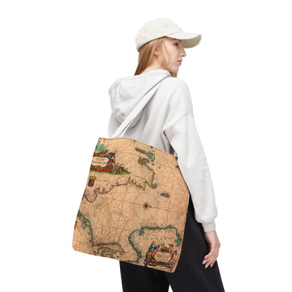 Vintage Nautical Sea Chart Pascaerte Van De Noordzee Tote Bag