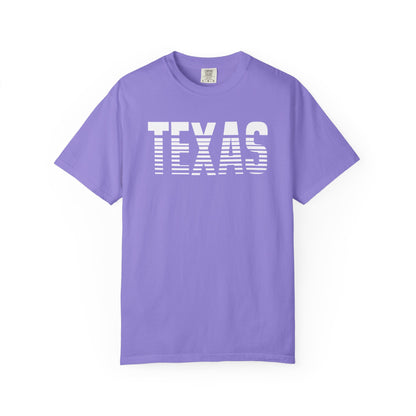 Texas Graphic T-Shirt – Retro Striped TEXAS Design, State Pride Tee