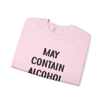 Crewneck Sweatshirt "May Contain Alcohol" – Funny Bar, Party & Friends Pullover