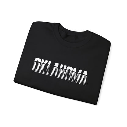 Oklahoma Retro Striped Crewneck Sweatshirt