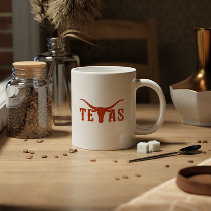 Texas Longhorn 20oz Jumbo White Mug