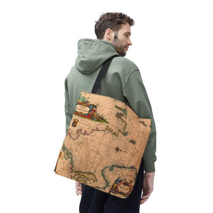 Vintage Nautical Sea Chart Pascaerte Van De Noordzee Tote Bag
