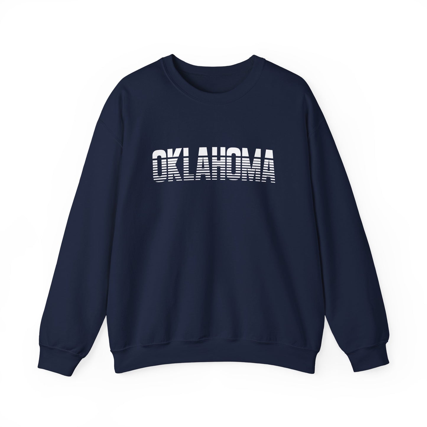 Oklahoma Retro Striped Crewneck Sweatshirt
