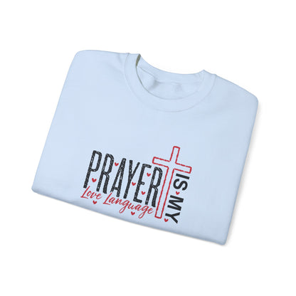 Prayer is My Love Language Cozy Crewneck Sweatshirt