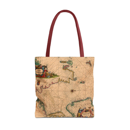 Vintage Nautical Sea Chart Pascaerte Van De Noordzee Tote Bag