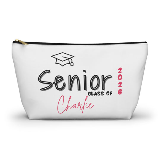 Senior Class of 2026 Personalized Graduation Pouch Senior Class of 2026 Cosmetic Bag Custom Makeup Organizer Unique Gift for Graduates