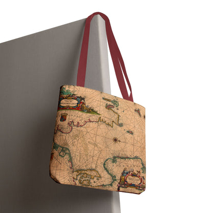 Vintage Nautical Sea Chart Pascaerte Van De Noordzee Tote Bag