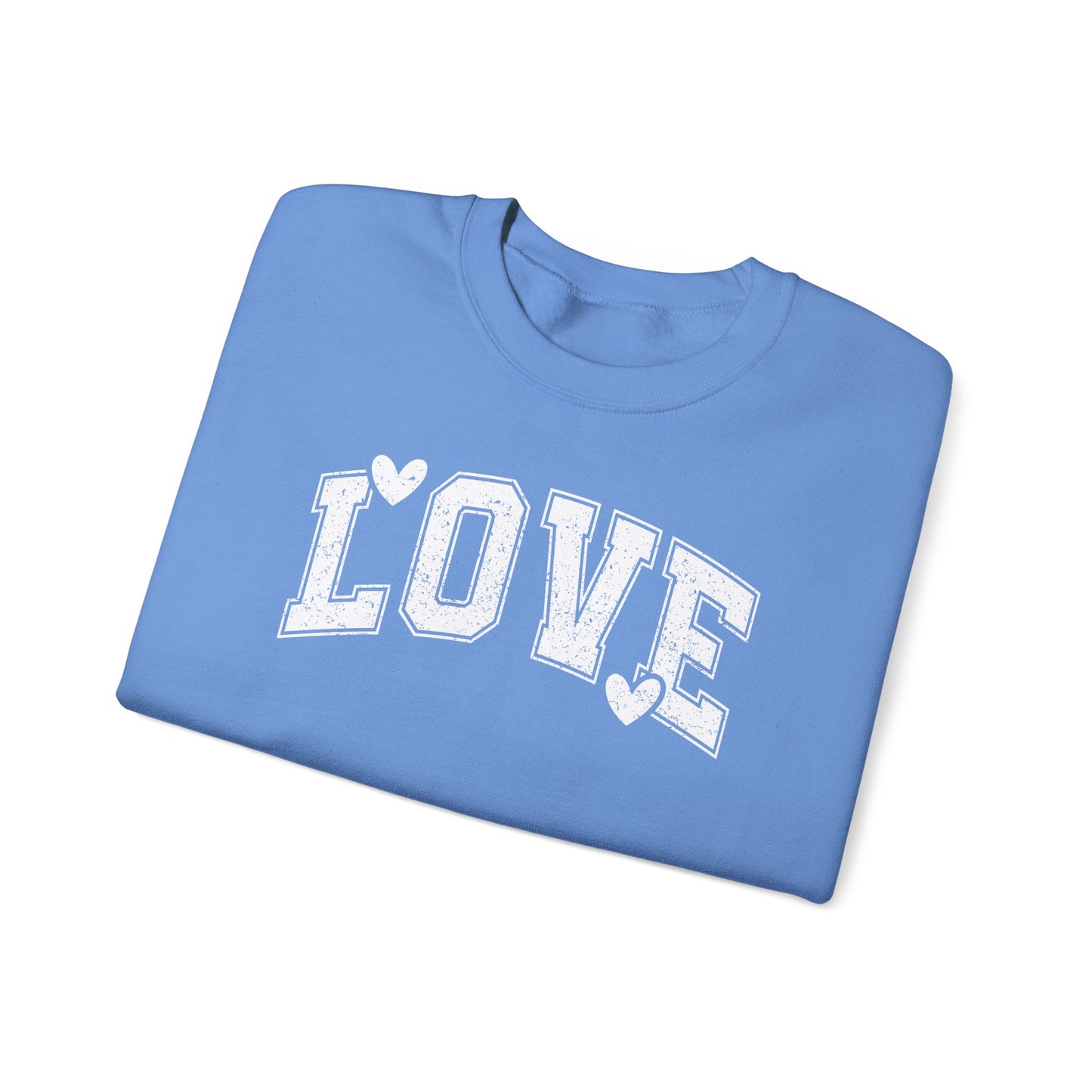 Love Heart Crewneck Sweatshirt Cozy Valentine Everyday Romance Pullover