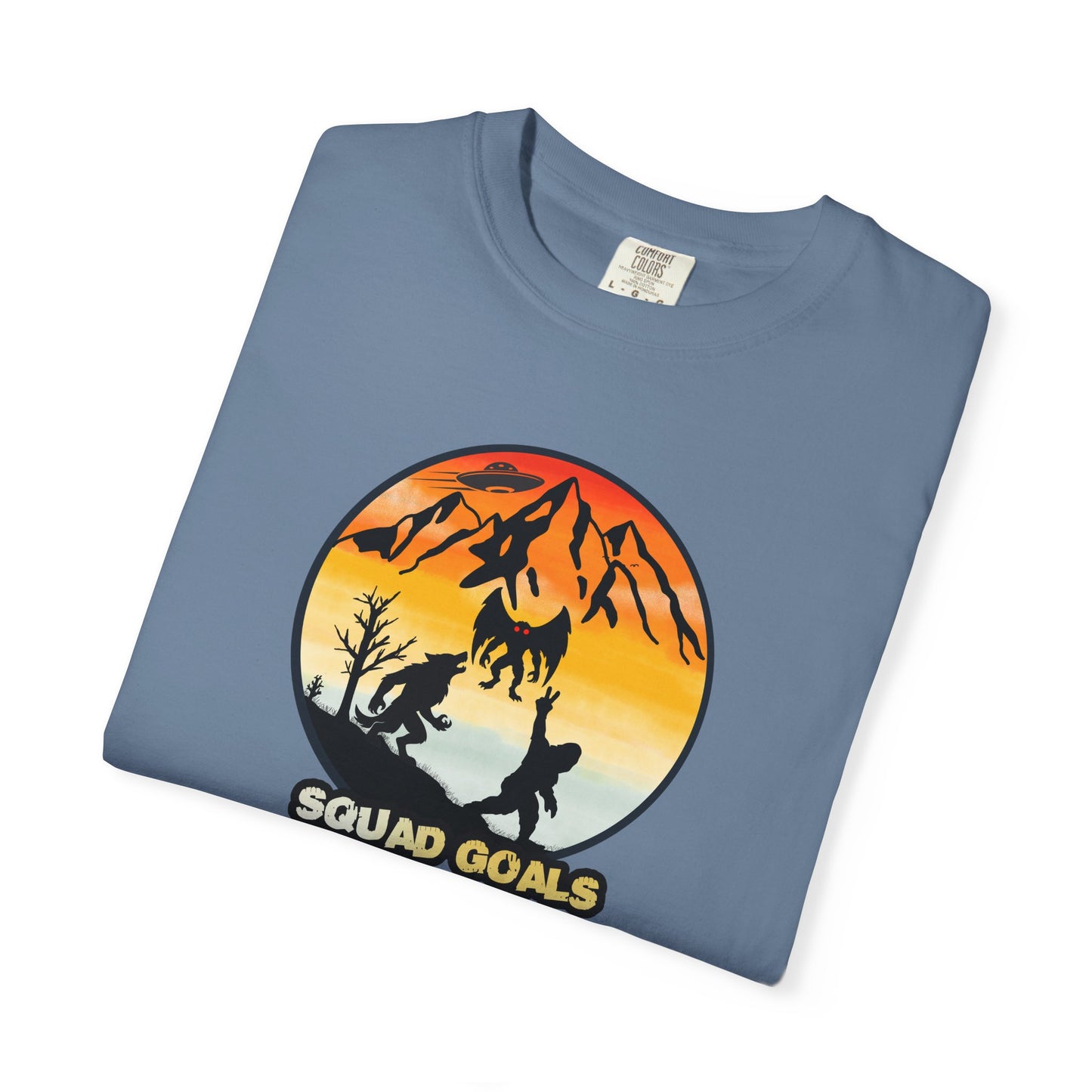 Retro Vintage Mothman Bigfoot Dogman UFO T-Shirt Comfort Colors Cryptid Tee Paranormal Lovers