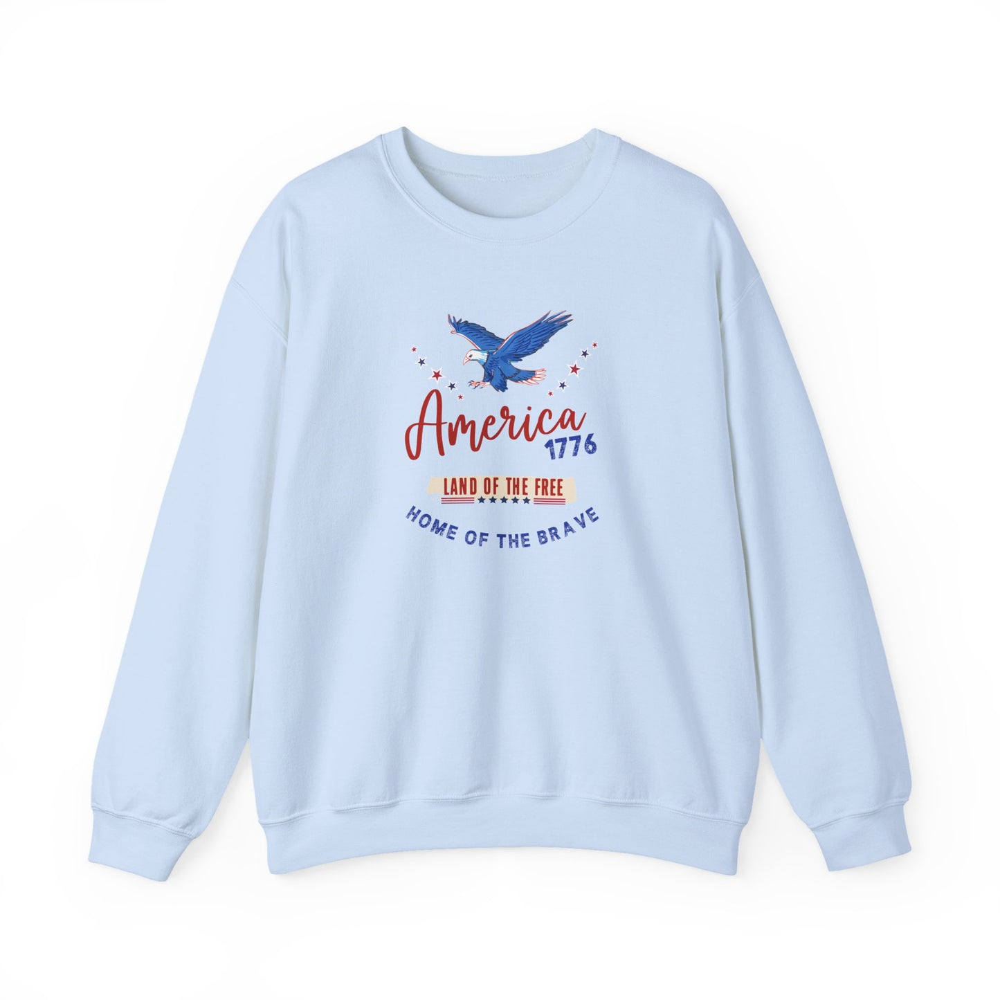 Patriotic Eagle Sweatshirt - Unisex Heavy Blend Crewneck for Independence Day, Memorial Day, Americans, Gift for Her, Gift for Him