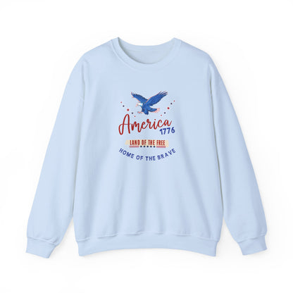 Patriotic Eagle Sweatshirt - Unisex Heavy Blend Crewneck for Independence Day, Memorial Day, Americans, Gift for Her, Gift for Him