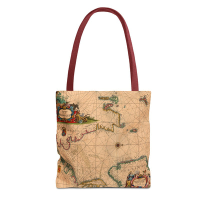 Vintage Nautical Sea Chart Pascaerte Van De Noordzee Tote Bag