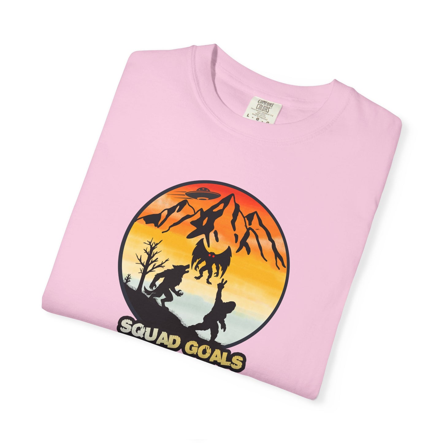 Retro Vintage Mothman Bigfoot Dogman UFO T-Shirt Comfort Colors Cryptid Tee Paranormal Lovers