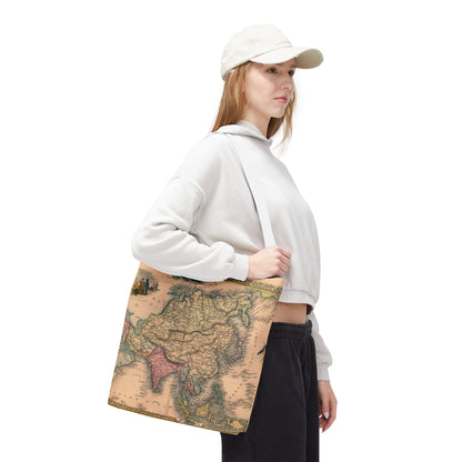 Vintage Map of Asia Tote Bag 3 Sizes
