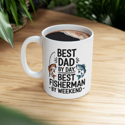 Best Dad Fisherman Mug 11 oz 15 oz Gift for Fisherman, Funny Fishing Quotes, Fisherman Gift, Coffee Mug for Dad Fathers Day Gift