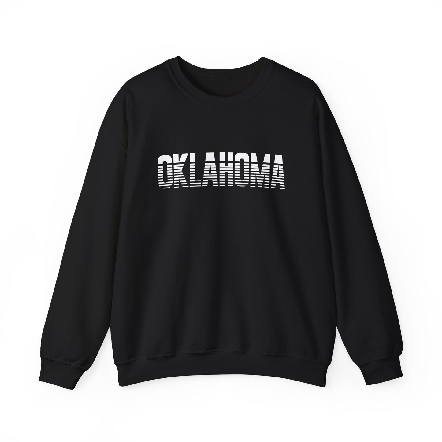 Oklahoma Retro Striped Crewneck Sweatshirt
