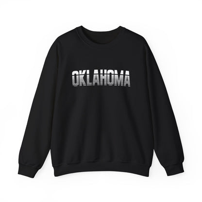 Oklahoma Retro Striped Crewneck Sweatshirt