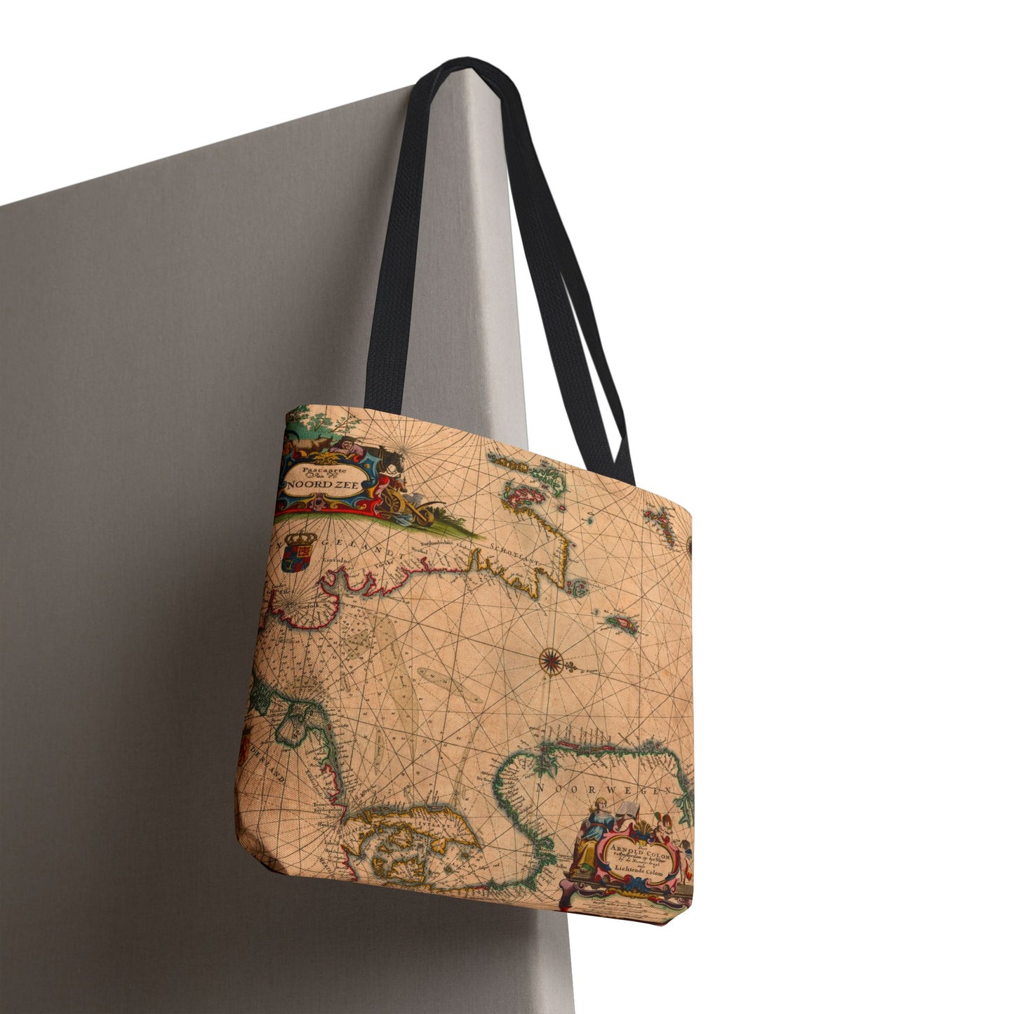 Vintage Nautical Sea Chart Pascaerte Van De Noordzee Tote Bag