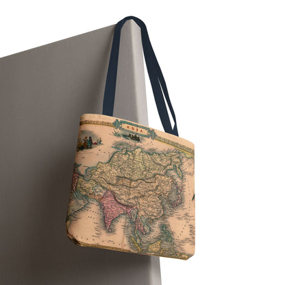 Vintage Map of Asia Tote Bag 3 Sizes