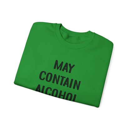 Crewneck Sweatshirt "May Contain Alcohol" – Funny Bar, Party & Friends Pullover