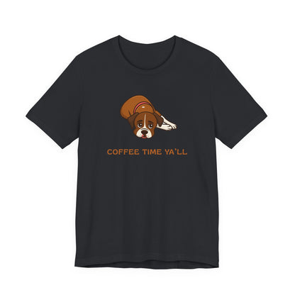Boxer Dog Mom Gift for Her Boxer Dog Dad Funny T-Shirt Gift Coffee Time Y'all