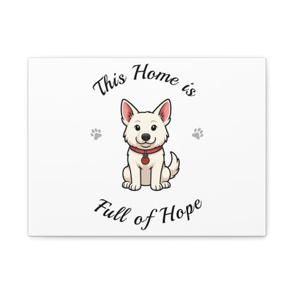 White German Shepherd Canvas Wall Art - Perfect for Dog Lovers, Home Decor, Unique Gift, Pet Memorial, Dog Themed Wall Art