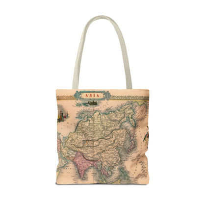 Vintage Map of Asia Tote Bag 3 Sizes