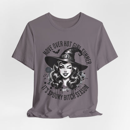 Spooky Witch Season Tee, Move Over Hot Girl Summer Halloween Shirt Graphic T-Shirt, Autumn Fashion, Witchy Vibes, Halloween Costume