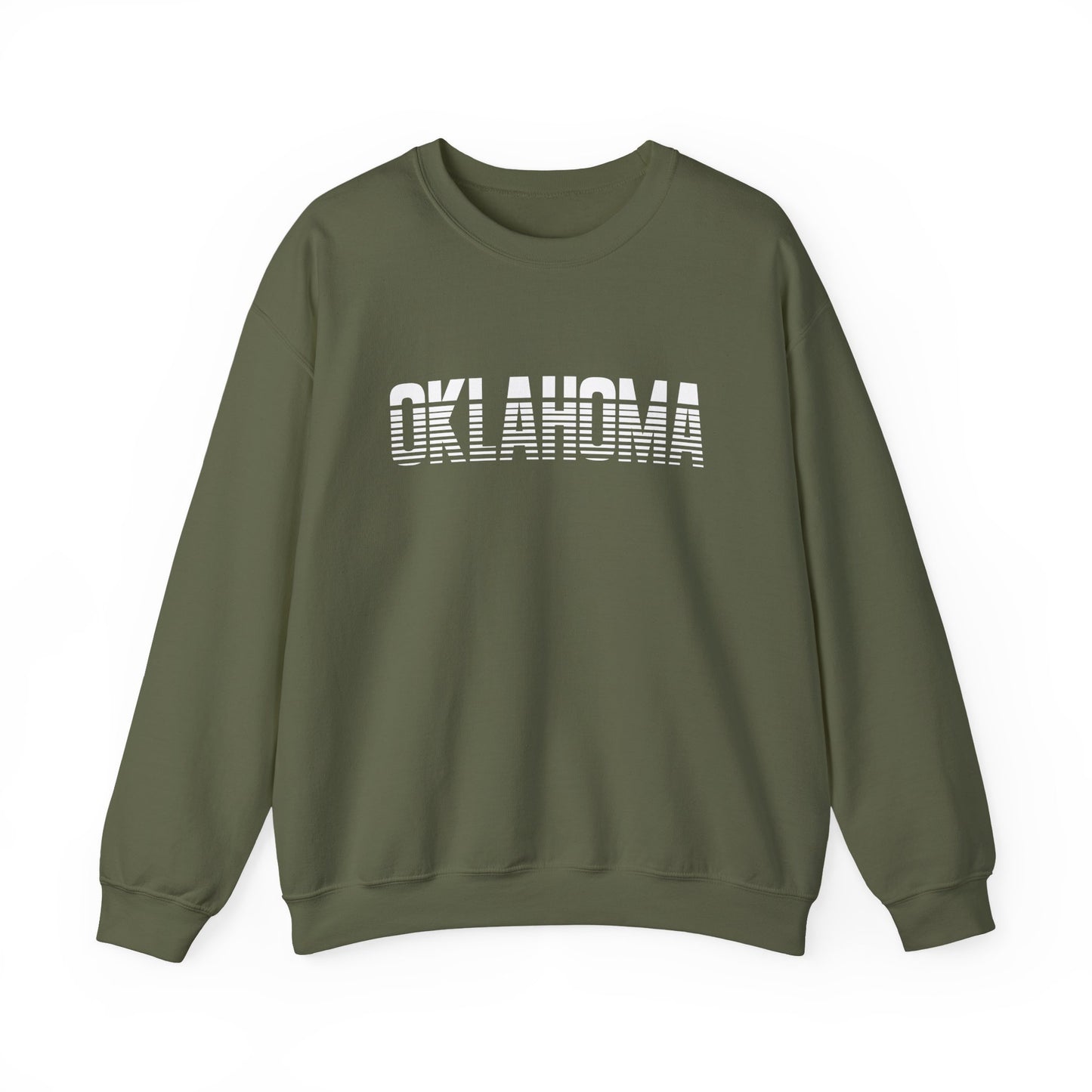 Oklahoma Retro Striped Crewneck Sweatshirt