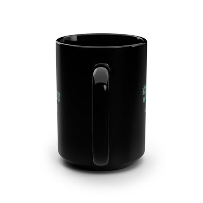 Cute Coffee Mug Kindness and Coffee Black Mug 15 oz