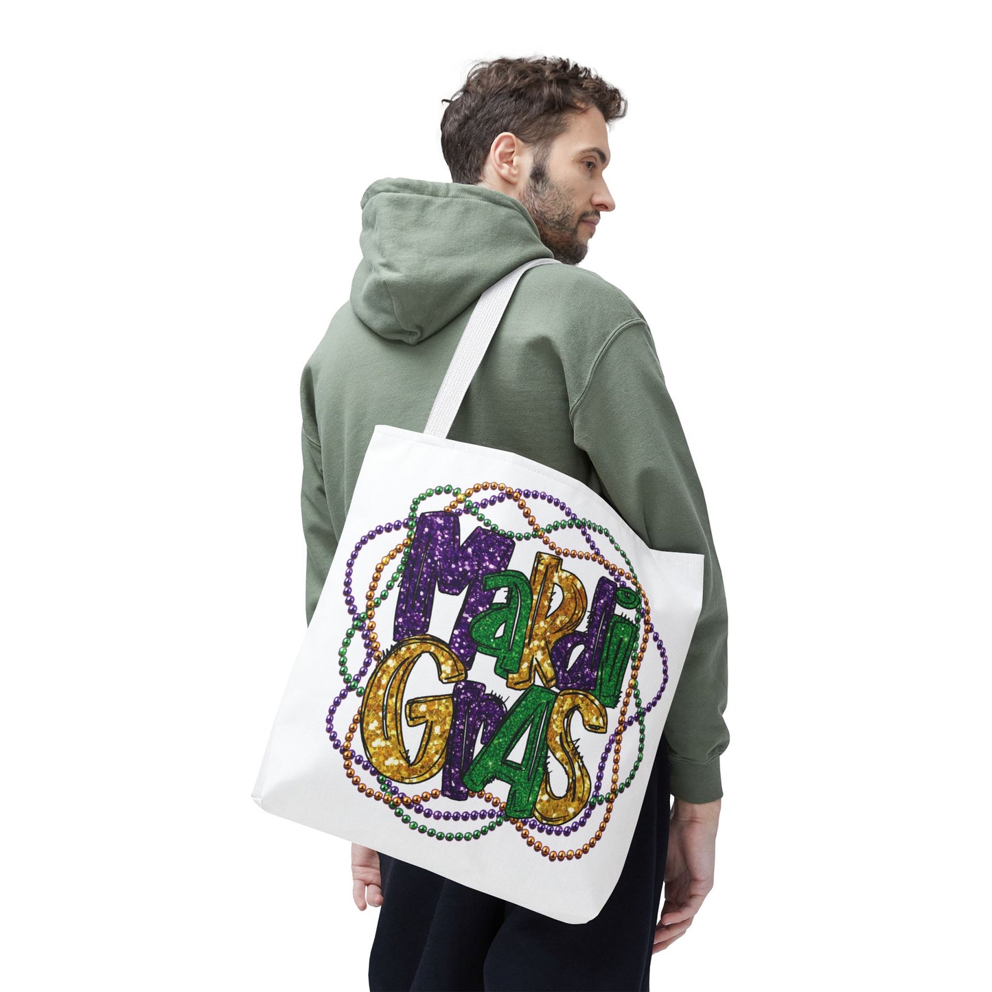 Mardi Gras Bead Bag Tote in 3 Sizes
