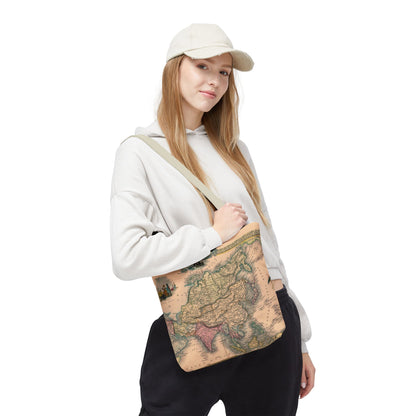 Vintage Map of Asia Tote Bag 3 Sizes