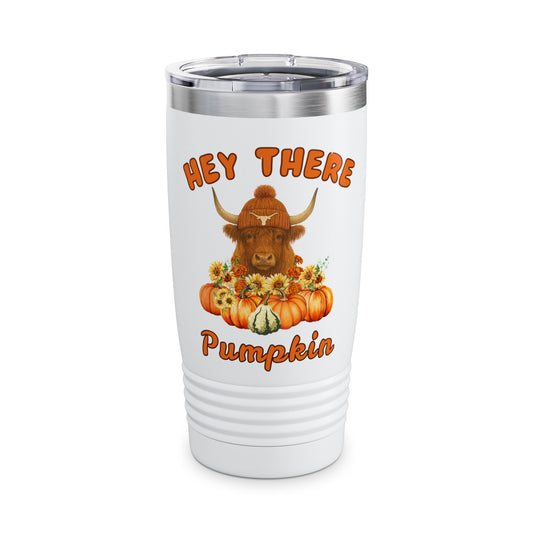 Highland Cow Longhorn Fan Tumbler 20oz Highland Cow Cozy Autumn Tumbler, Fall Coffee Travel Mug, Pumpkin Spice Lover Gift, Seasonal Drinks Travel Cup, Personalized Car Mug