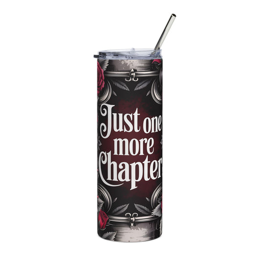 Gothic Book Lover 20oz Tumbler with Lid and Straw Just One More Chapter