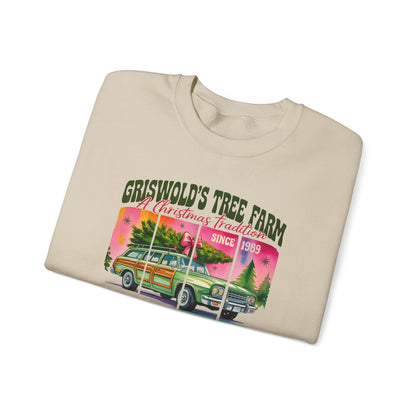 Christmas Tree Farm Sweatshirt — "Griswold's Tree Farm" Vintage Holiday Crewneck