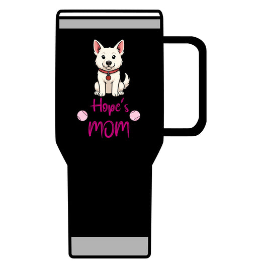 White German Shepherd Personalized Dog Mom Travel Mug, 20oz Coffee Cup, Pet Lover Gift, Mother's Day Mug, Dog Lover Accessories, Cute Pet Travel Mug