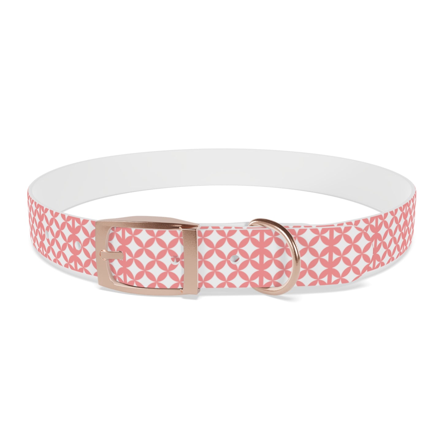 Personalized Pink Geo Dog Collar — Custom Name & Phone Number
