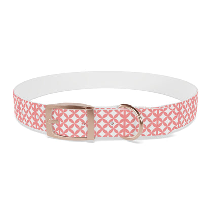 Personalized Pink Geo Dog Collar — Custom Name & Phone Number