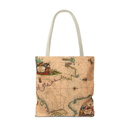 Vintage Nautical Sea Chart Pascaerte Van De Noordzee Tote Bag
