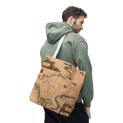 Vintage Nautical Sea Chart Pascaerte Van De Noordzee Tote Bag