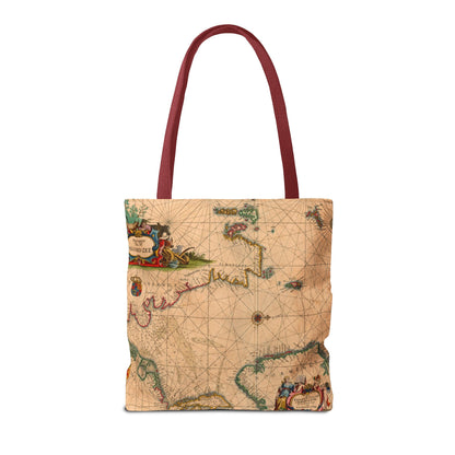 Vintage Nautical Sea Chart Pascaerte Van De Noordzee Tote Bag