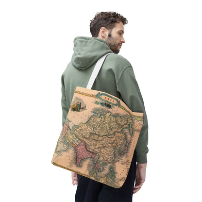 Vintage Map of Asia Tote Bag 3 Sizes