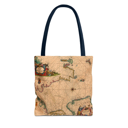 Vintage Nautical Sea Chart Pascaerte Van De Noordzee Tote Bag