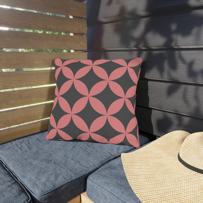 Stylish Outdoor Throw Pillow with Geometric Design