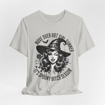 Spooky Witch Season Tee, Move Over Hot Girl Summer Halloween Shirt Graphic T-Shirt, Autumn Fashion, Witchy Vibes, Halloween Costume